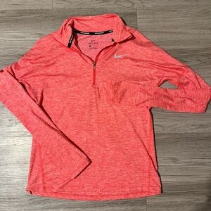 Nike Heathered Red Quarter-Zip Pullover